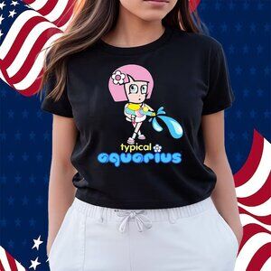 Typical Aquarius Retro Zodiac Sign Astrology Gift Birthday Season Unisex T-Shirt